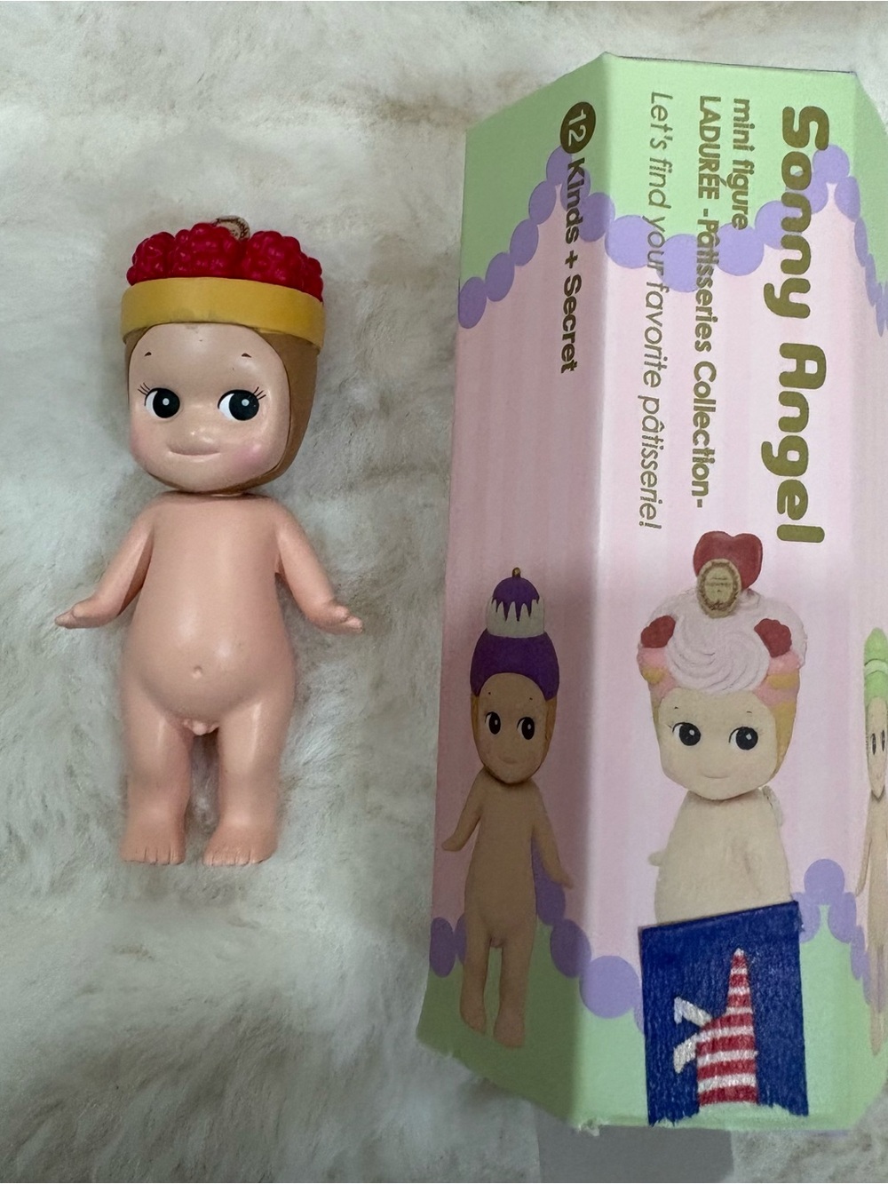 Sonny Angel Mini Figure with Raspberry Hat - Pink